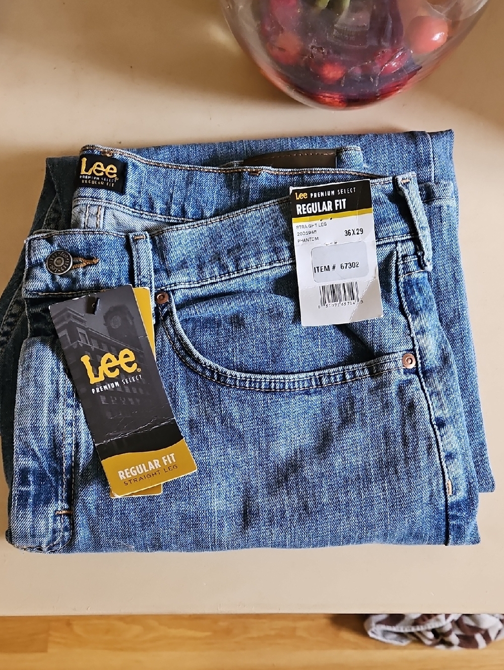 Lee Men’s Straight Jeans Blue Regular Fit